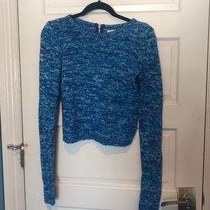 Hollister Blue Crop Knit Sweater